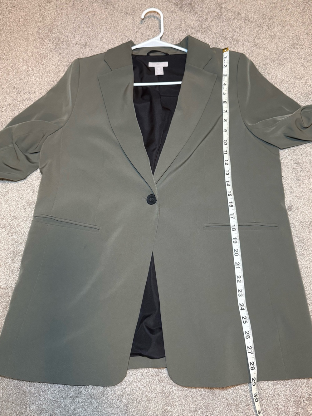 H&M Olive Green Single-Button Blazer - Picture 6 of 6